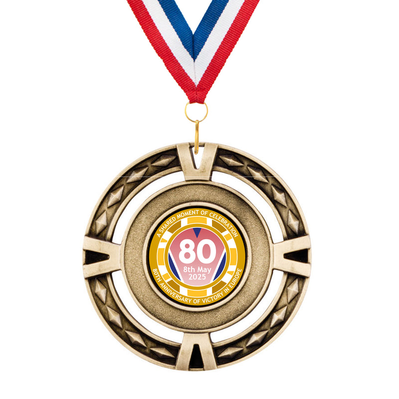 VE Day 80th Anniversary V-Tech Medals Design 2 - Special Edition