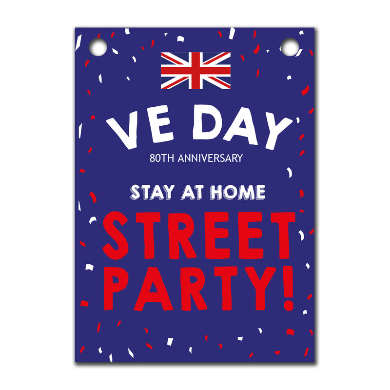 VE Day 80th Anniversary Party Bunting Design 2 (Street Party) - Special Edition