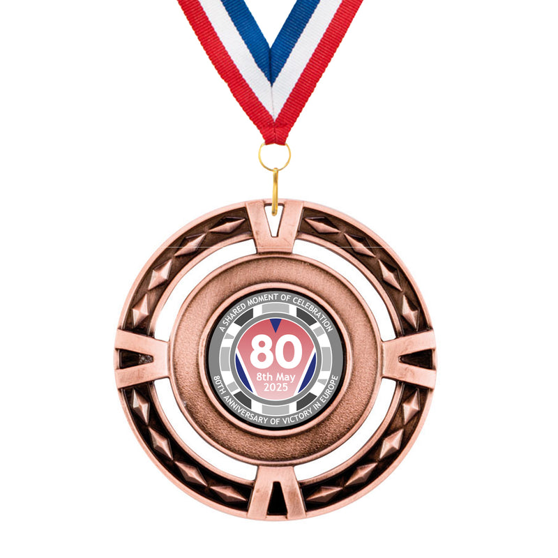 VE Day 80th Anniversary V-Tech Medals Design 3 - Special Edition