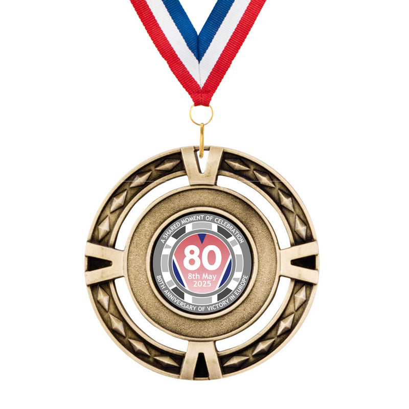 VE Day 80th Anniversary V-Tech Medals Design 3 - Special Edition