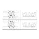 VE Day 80th Anniversary COLOUR IN YOURSELF Small Paper Banners (Set of 2) Design 3 - Special Edition