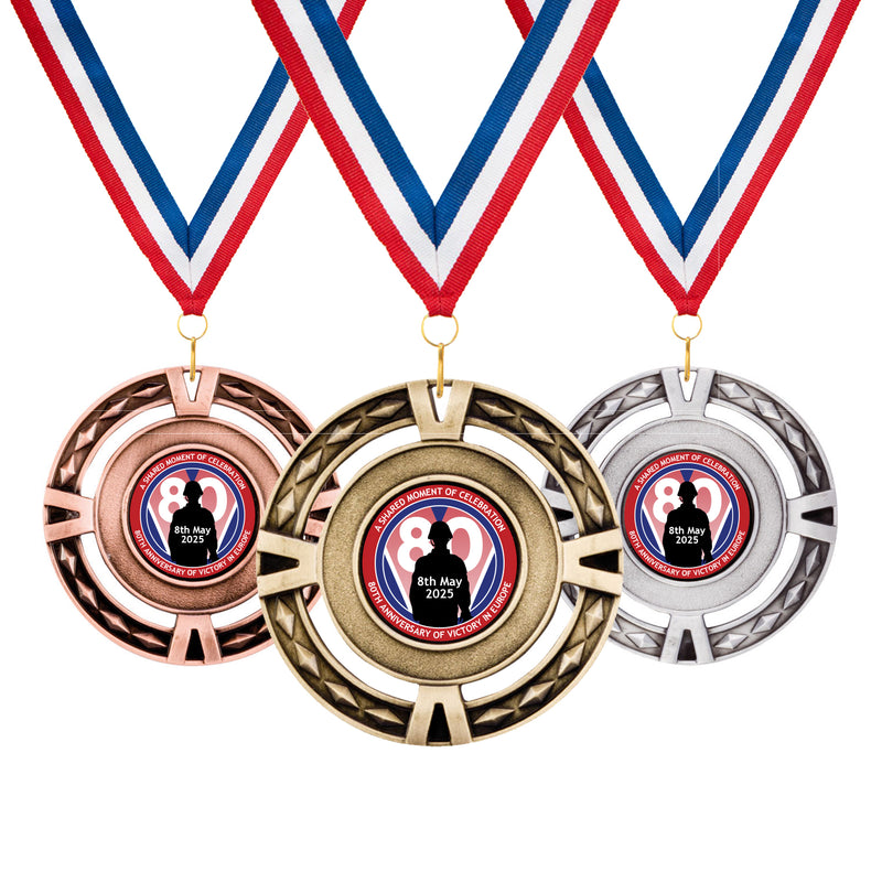 VE Day 80th Anniversary V-Tech Medals Design 4 - Special Edition