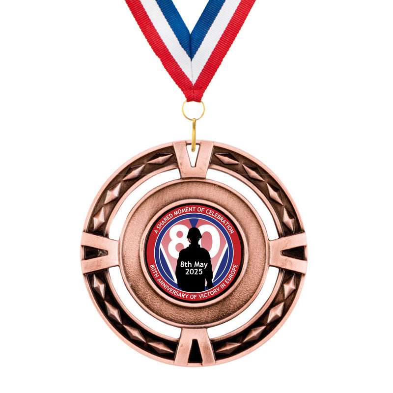 VE Day 80th Anniversary V-Tech Medals Design 4 - Special Edition