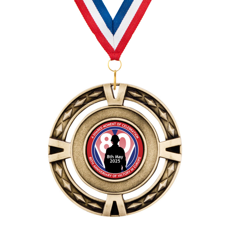 VE Day 80th Anniversary V-Tech Medals Design 4 - Special Edition