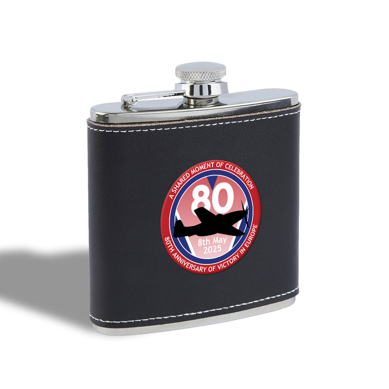 VE Day 80th Anniversary Hip Flask Design 5 - Special Edition