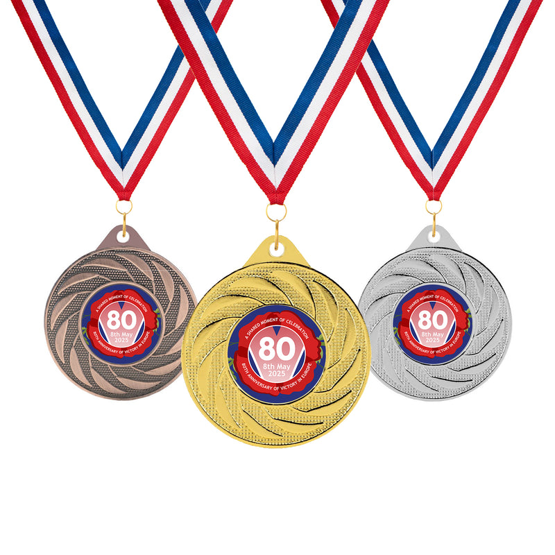 VE Day 80th Anniversary Radial Medals Design 6  - Special Edition