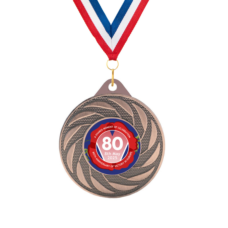 VE Day 80th Anniversary Radial Medals Design 6  - Special Edition