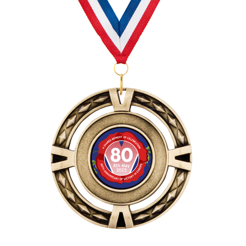 VE Day 80th Anniversary V-Tech Medals Design 6 - Special Edition