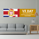 VE Day 80th Anniversary CUSTOM NAME Large Paper Banner (6ft x 1.5 ft) Design 7 - Special Edition