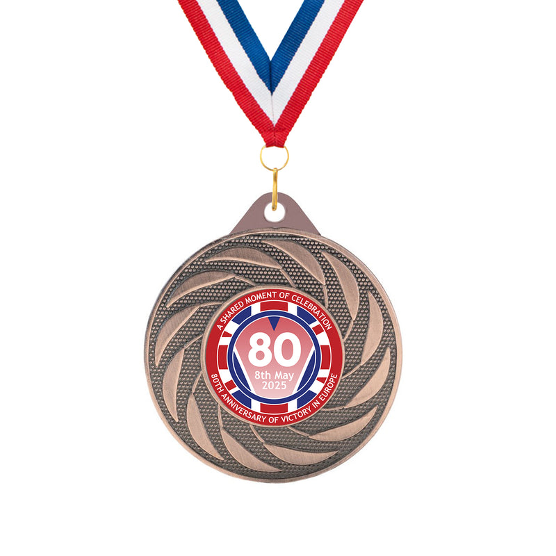 VE Day 80th Anniversary Radial Medals Design 1  - Special Edition