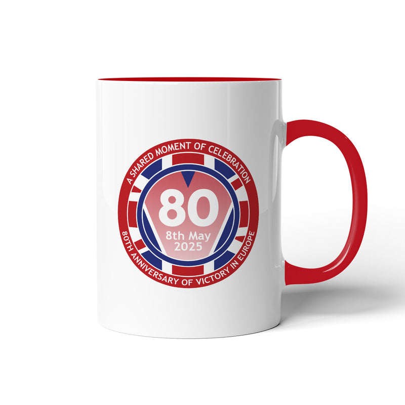 VE Day 80th Anniversary Mug Design 1  - Special Edition (Colour Options)