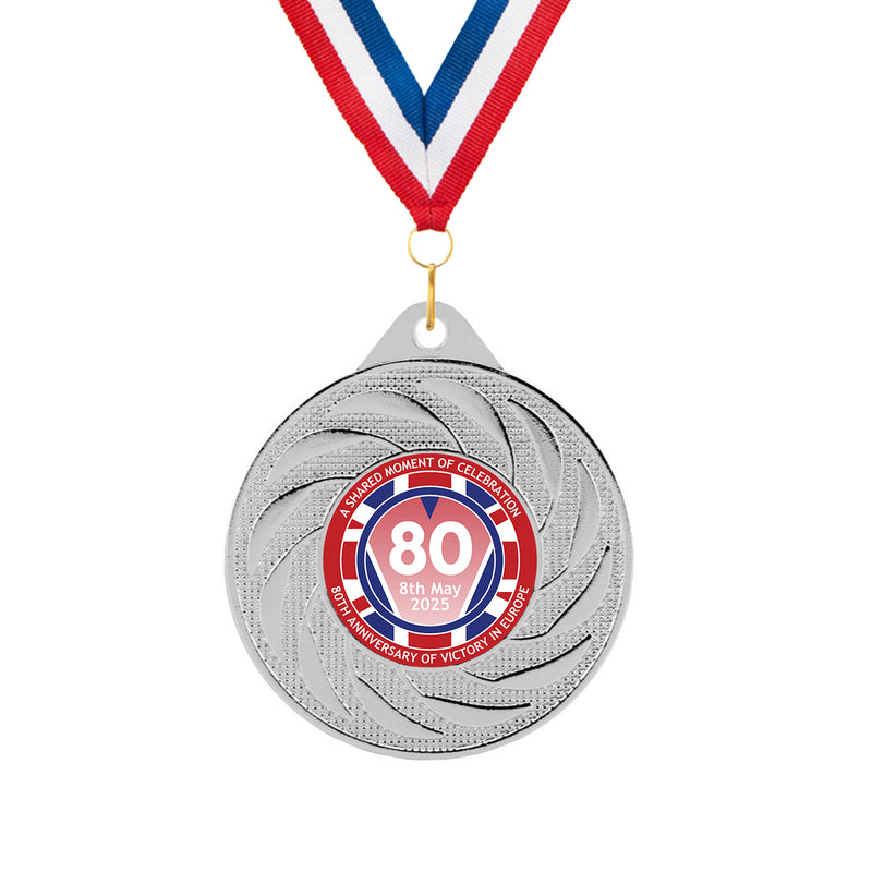 VE Day 80th Anniversary Radial Medals Design 1  - Special Edition