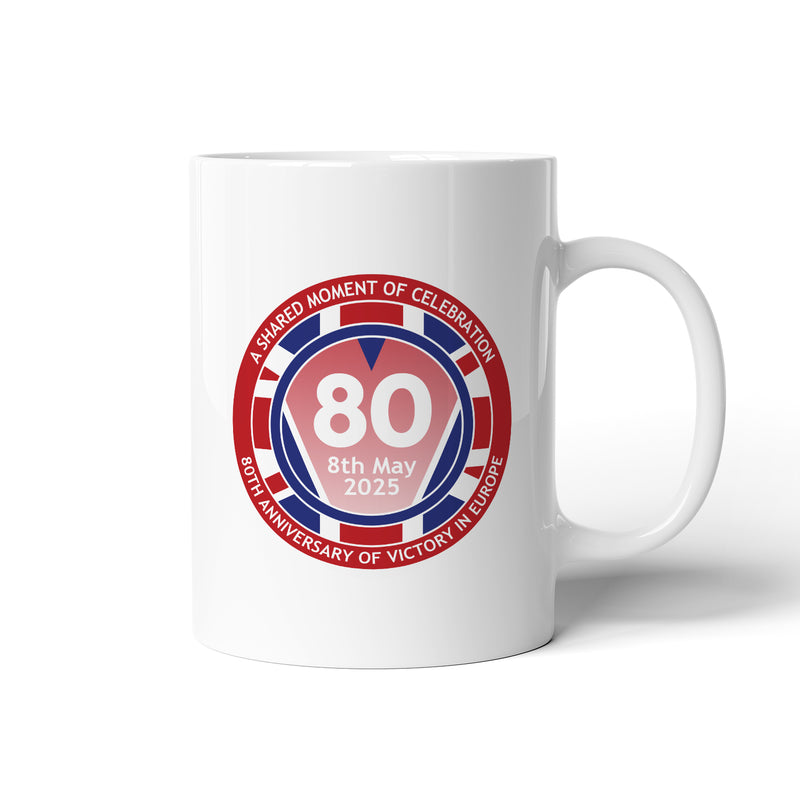 VE Day 80th Anniversary Mug Design 1  - Special Edition (Colour Options)