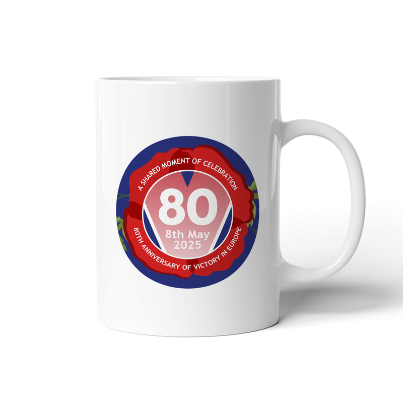 VE Day 80th Anniversary Mug Design 6 - Special Edition (Colour Options)