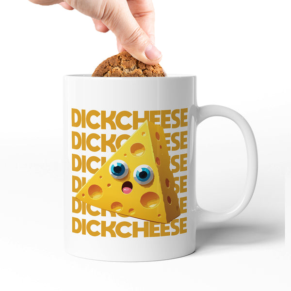 Rude Swear Word Printed Mug Design - D*CKCHEESE (3 Colours)
