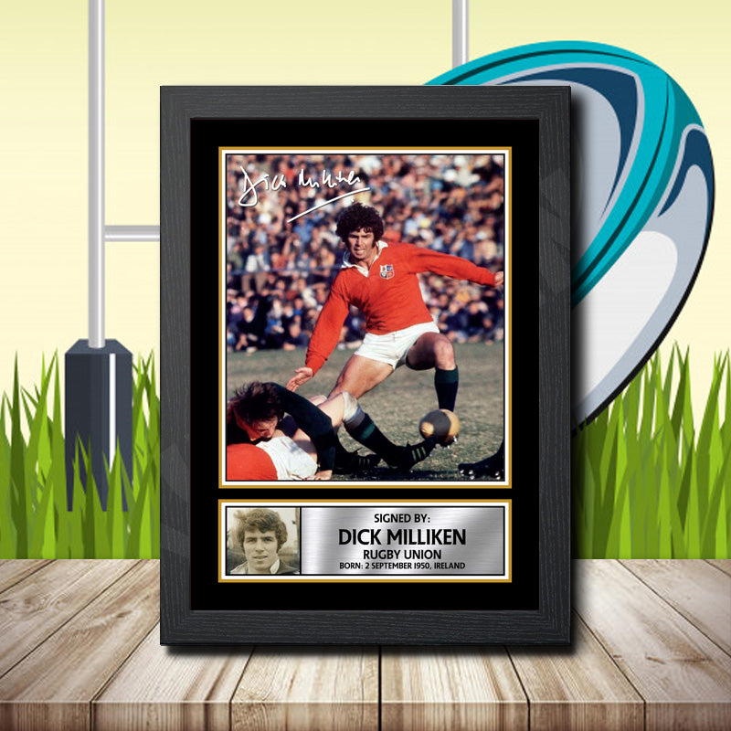 Dick Milliken 1 Printed Signature Rugby Star Poster Print Framed Wall Art Gift – Dick Milliken 1 Printed Signature Rugby Star Poster Print
