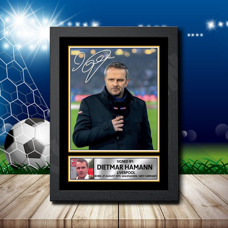 Dietmar Hamann 2 Printed Signature Footballers Star Poster Print Framed Wall Art Gift – Dietmar Hamann 2 Printed Signature Footballers Star Poster Print