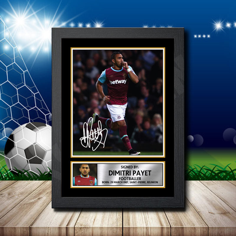 Dimitri Payet 1 Printed Signature Footballers Star Poster Print Framed Wall Art Gift – Dimitri Payet 1 Printed Signature Footballers Star Poster Print