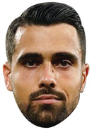 Diogo Costa Face Mask – Portugal Football Goalkeeper Inspired Card Face Mask, Soccer Fan Party Accessory, Sports Supporter Fancy Dress Prop