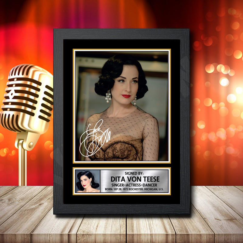 Dita Von Teese 2 – Printed Signature Music Star Print – Dita Von Teese 2