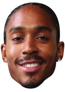 Djed Spence Face Mask 2026 – England Football Player Celebrity Card Face Mask – Celebrity Mask for Stag Do, Hen Night, Fancy Dress & Costume Parties – Funny Adult Card Mask