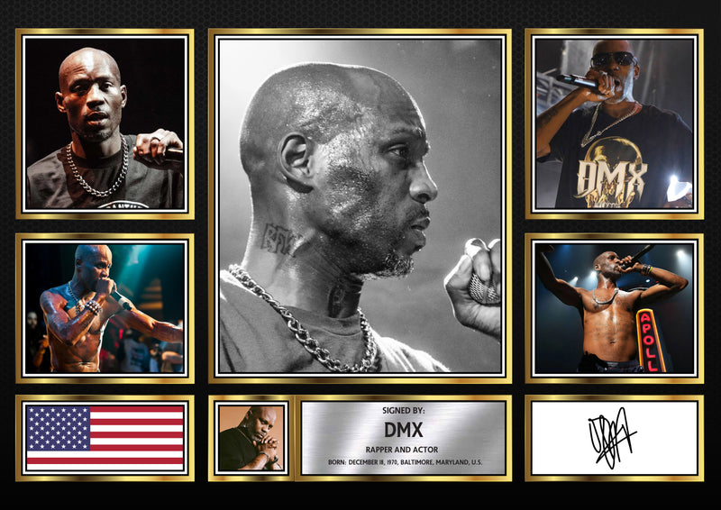 Rappers DMX Framed Autographed Print - Limited Edition Autograph Fan Gift – Collectible Memorabilia Merchandise