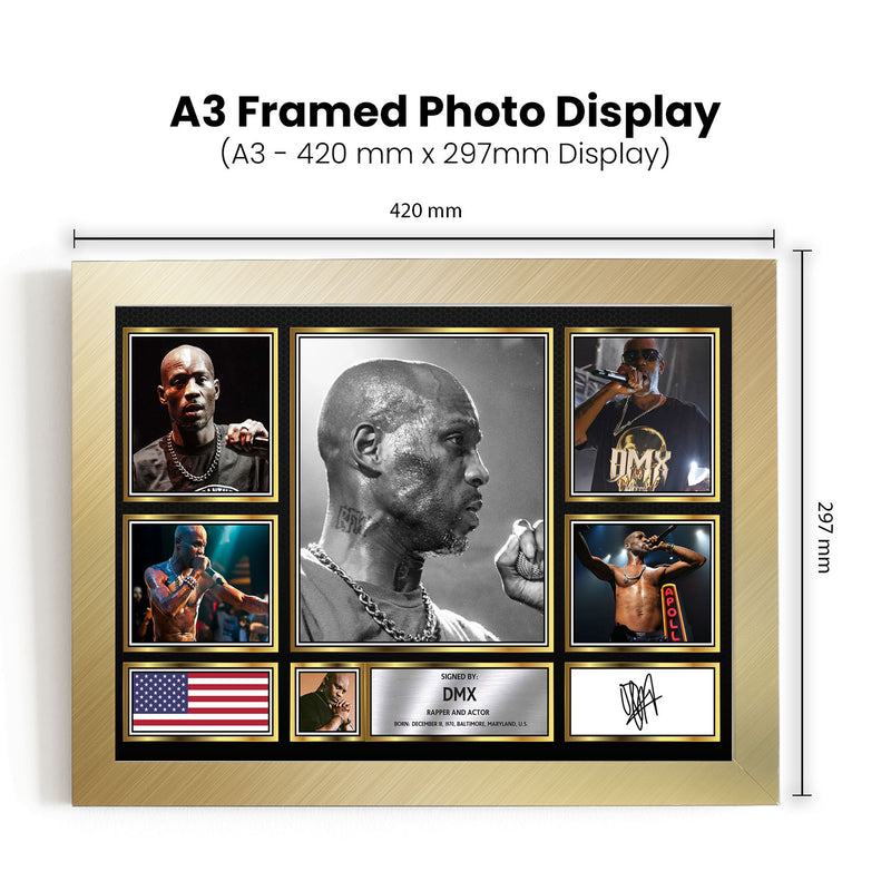 Rappers DMX Framed Autographed Print - Limited Edition Autograph Fan Gift – Collectible Memorabilia Merchandise