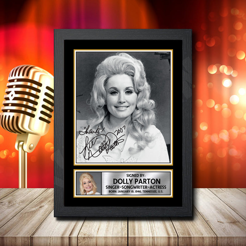 Dolly Parton 1 – Printed Signature Music Star Print – Dolly Parton 1