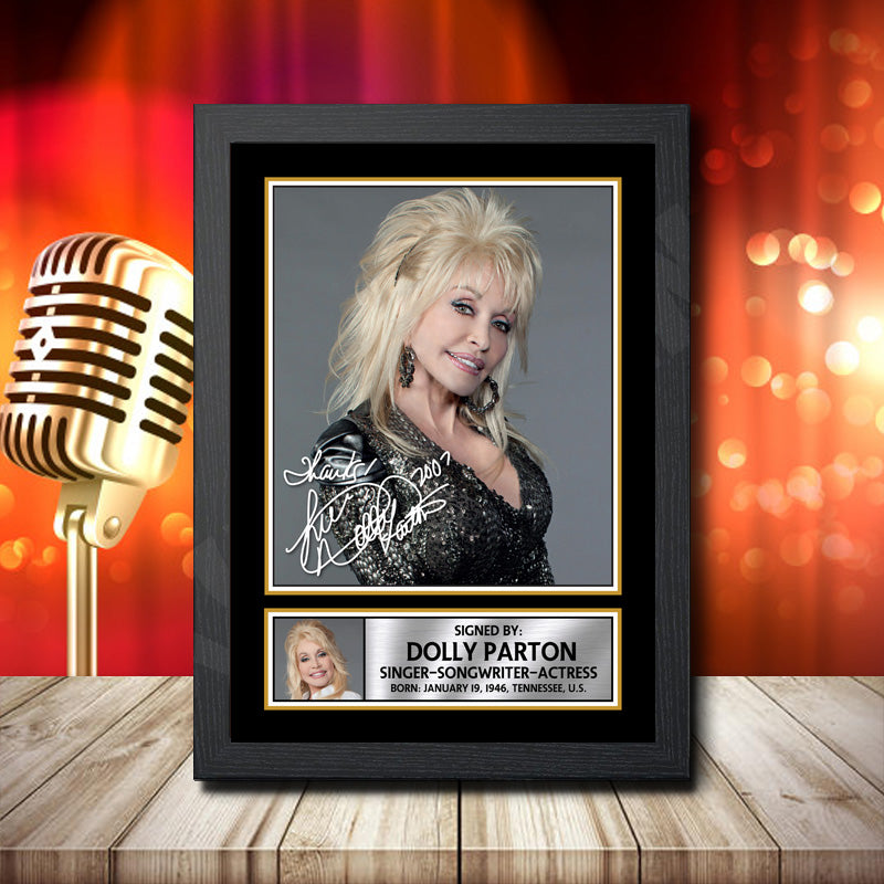 Dolly Parton 2 – Printed Signature Music Star Print – Dolly Parton 2