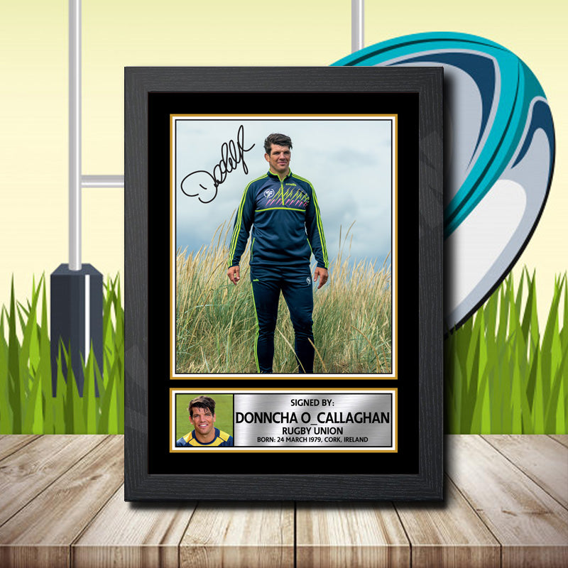 Donncha O Callaghan 2 Printed Signature Rugby Star Poster Print Framed Wall Art Gift – Donncha O Callaghan 2 Printed Signature Rugby Star Poster Print