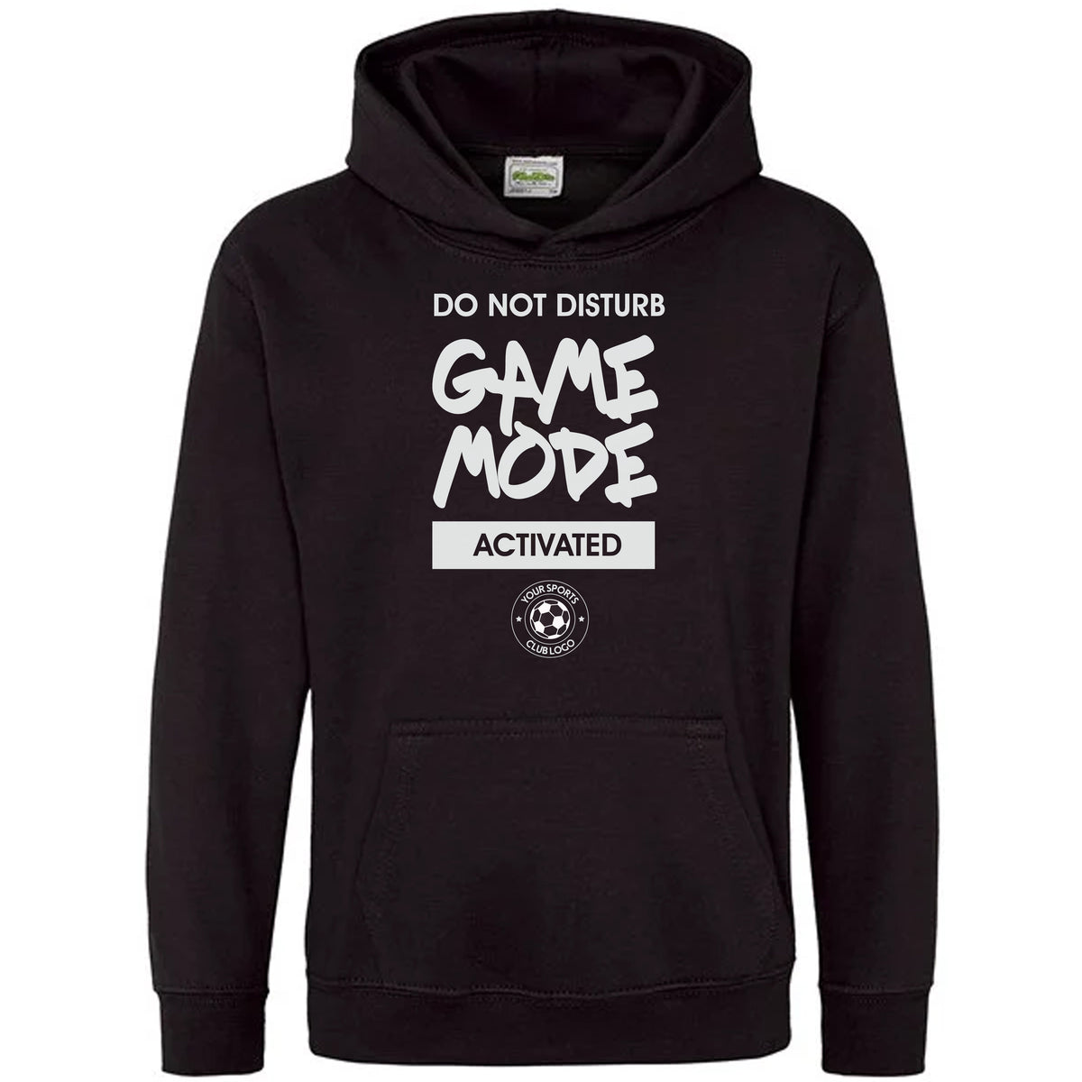 Personalized Football Player Team Kids/Adult Hoodies - Do Not Disturb, Game Mode Activated – Personalized Football Player Team Kids/Adult Hoodies - Do Not Disturb, Game – Black, 1-2 Years (24"), Kids