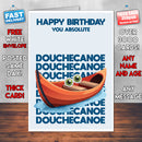 Rude Swear Word Birthday Card Design - D*UCHECANOE
