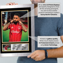 Douglas Luiz Nottingham Forest Printed Autograph Poster – Brazil Football Star Wall Art – Soccer Memorabilia Gift for Fans