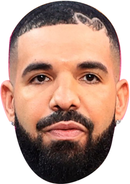 Drake Celebrity Face Mask Fancy Dress - High-Quality Cardboard Masks for Any Occasion