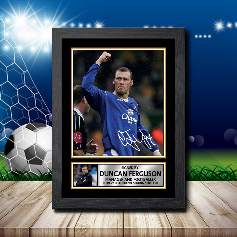 Duncan Ferguson Printed Signature Footballers Star Poster Print Framed Wall Art Gift – Duncan Ferguson Printed Signature Footballers Star Poster Print