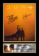 Dune Part Two Printed Autograph Poster – Timothée Chalamet & Zendaya Movie Wall Art – Sci-Fi Film Collectible Poster Print
