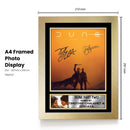 Dune Part Two Printed Autograph Poster – Timothée Chalamet & Zendaya Movie Wall Art – Sci-Fi Film Collectible Poster Print