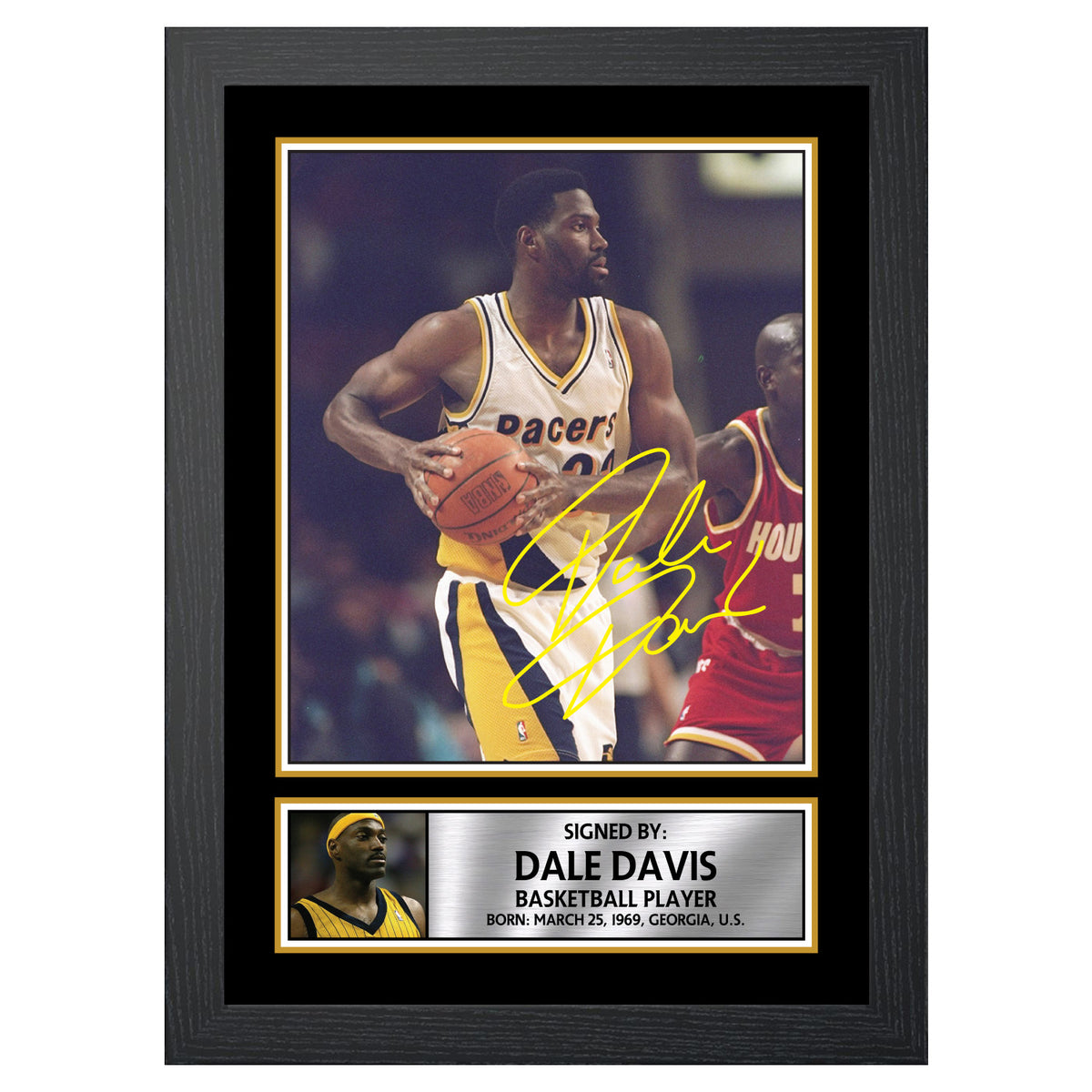 Dale Davis 2 Basketball Player Printed Signature Poster Print Gift