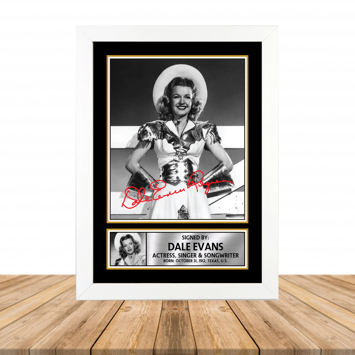 Dale Evans M830 Television Printed Signature Poster Print Gift