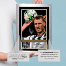 Dan Burn Signed Autograph Poster Print – Newcastle United Football Memorabilia