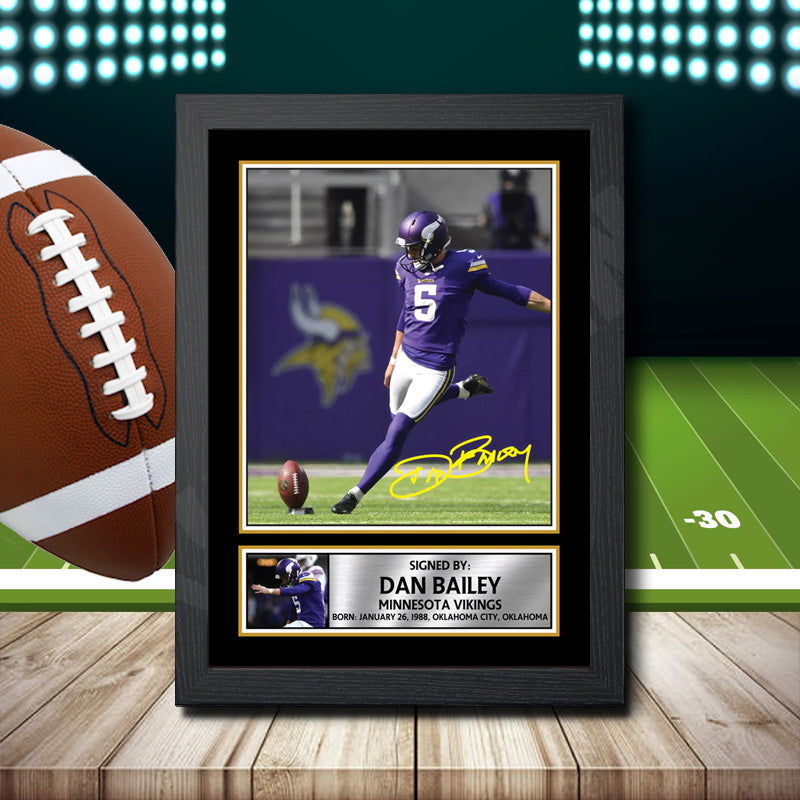 Dan Bailey – Printed Signature NFL Star Print – Dan Bailey