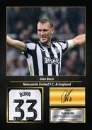 Dan Burn Signed Football Memorabilia – Framed Autograph Display with Newcastle United & England Tribute – Collector’s Gift