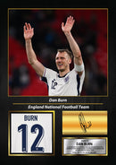 Dan Burn England Signed Poster Print – England National Football Team Wall Art – Dan Burn Signature Style Football Poster – Soccer Fan Gift Decor