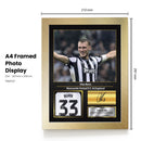 Dan Burn Signed Football Memorabilia – Framed Autograph Display with Newcastle United & England Tribute – Collector’s Gift