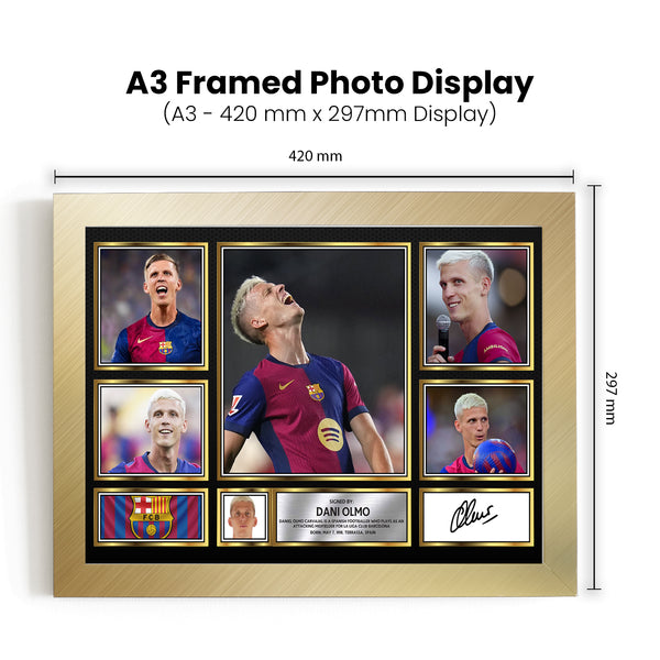 Dani Olmo Printed Signature Football Poster Print – Reproduction Print