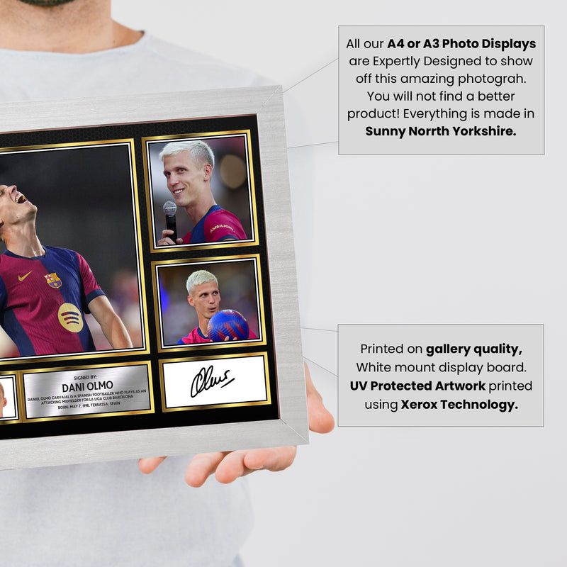 Dani Olmo Limited Edition Signed Football Poster Print