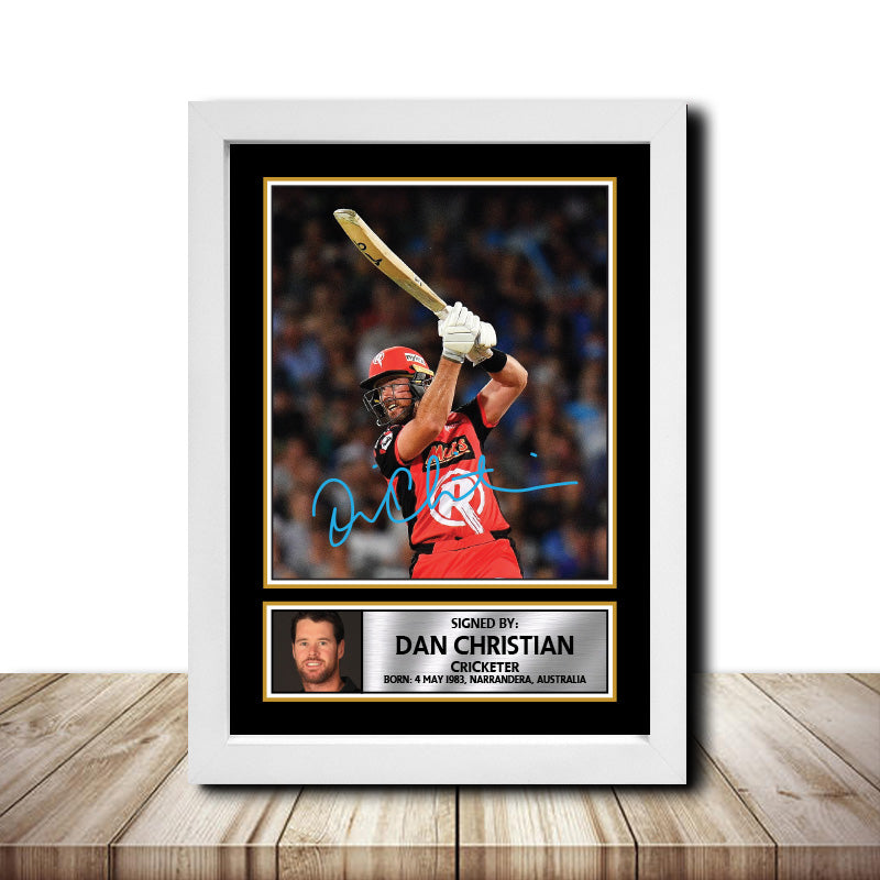 Daniel Christian M1519 Cricketer Printed Signature Poster Print Gift