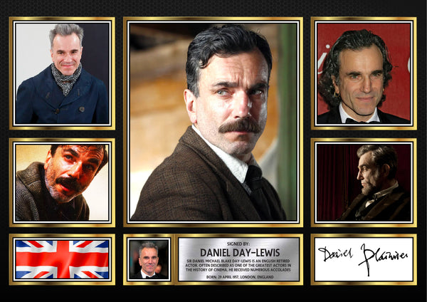Daniel Day-Lewis – Printed Signature Television Star Print – Reproduction Print