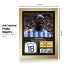 Danny Welbeck Printed Signed Poster – Brighton & Hove Albion FC Striker Tribute Wall Art with Jersey & Bio Plaque – Premier League Football Memorabilia for Fans & Collectors