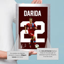 Vladimír Darida Signed Poster Print – Czech Republic National Team Midfield Tribute Wall Art with Signature & Jersey Number 22 – Captain Memorabilia for Football Fans & Collectors